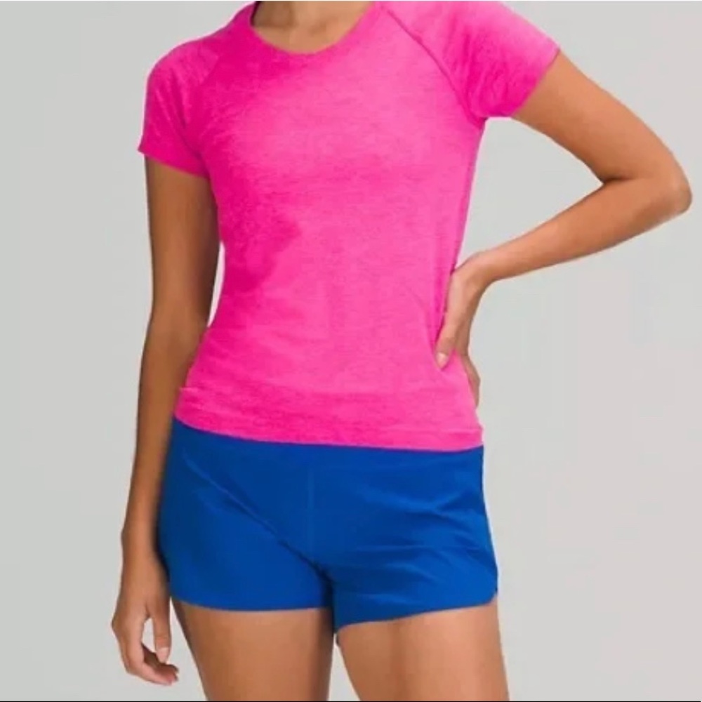 nwt POW PINK lululemon short sleeve swiftly tech 2.0 race length size 6